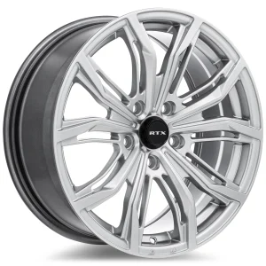 RTX Wheels – Black Widow – Silver – 17″x7.5″ 42mm – All weather Wheels – 083254